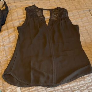 Banana Republic Black Lace Detail Blouse